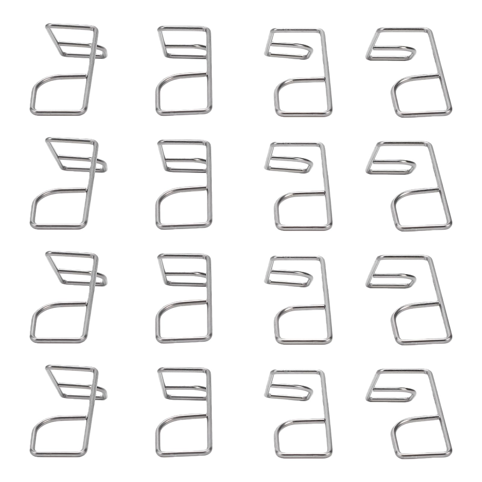 Clips de fijación para cercas y barandillas de acero inoxidable duradero, pack de 50
