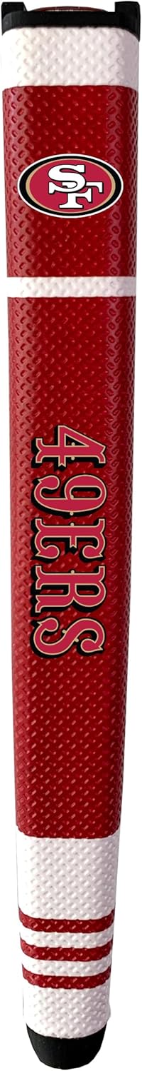 Team Golf NFL San Francisco 49ers Golf Putter Grip Golf Putter Grip with Removable Gel Top Ball Marker, Durable Wide Grip & Easy to Control