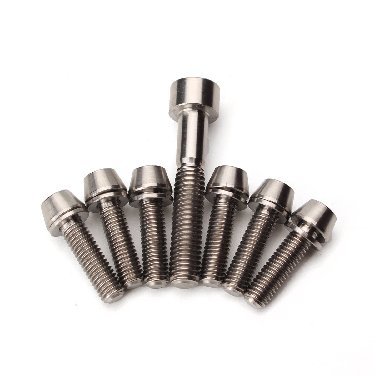 7Pcs Ti Titane Boulon Kit Vis M5 M6 Ensemble Conique