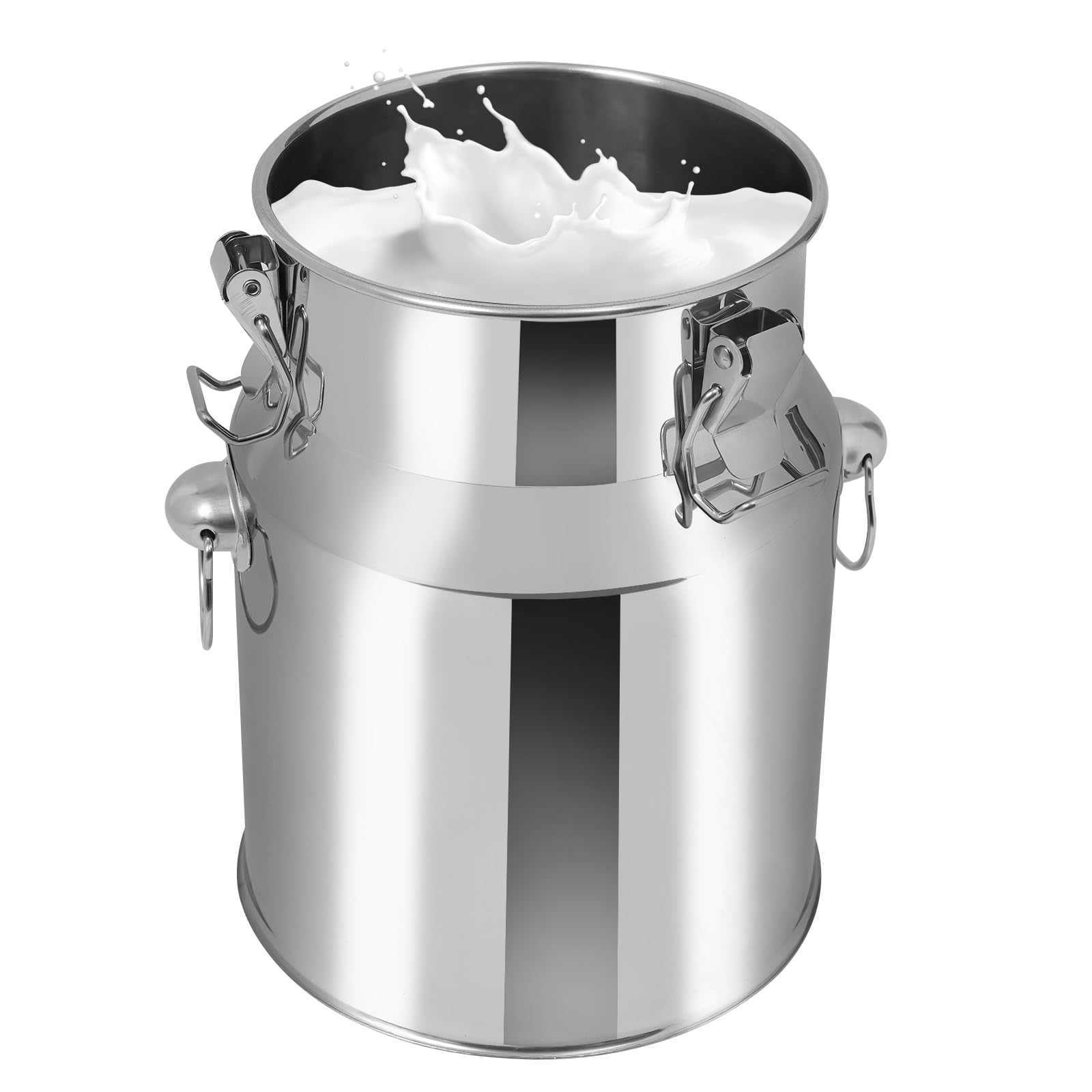 AYCDL Milk Storage Container,Stainless Steel Can, 60L/15.9 Gallon Heavy Duty Airtight Storage Canister Bucket with Lid, Embedded Silicone Jug Water Cereals Three Lat,5L/1.32Gal