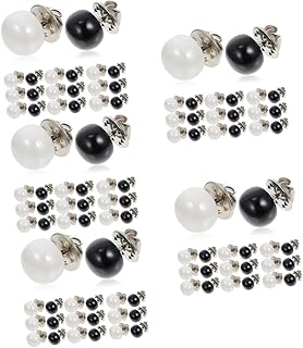 SEWACC Fecho De Pressão 100 Peças Botões Sem Costura Pérolas Pretas Botões De Metal Kit De Scrapbook Sem Costura Botões De Substituição Jeans Broches Para Roupas Femininas Costurar Em