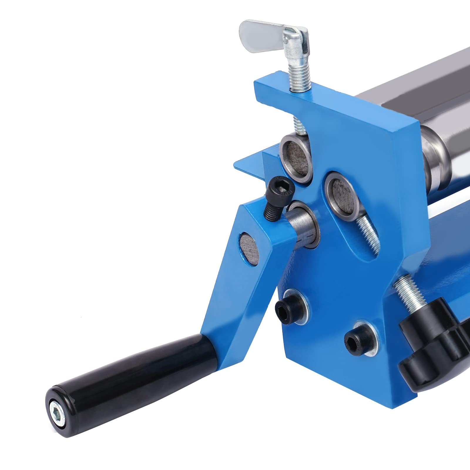 Cintreuse à Trois Rouleaux 32 mm Diamètre Rouleuse Plieuse 300 mm Largeur Machine à Cintrage Plieuse de Tôle Convient Pour L'Acier Laminé le Cuivre L'Aluminium et la TôLe GalvaniséE