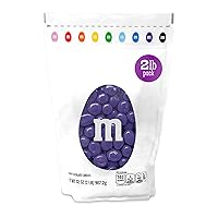 Vista 14 de M&M'S WORLD Caramelos de chocolate con maní rosa – 2 libras de dulces a granel en paquete resellable para bufé de dulces, fiestas de cumpleaños