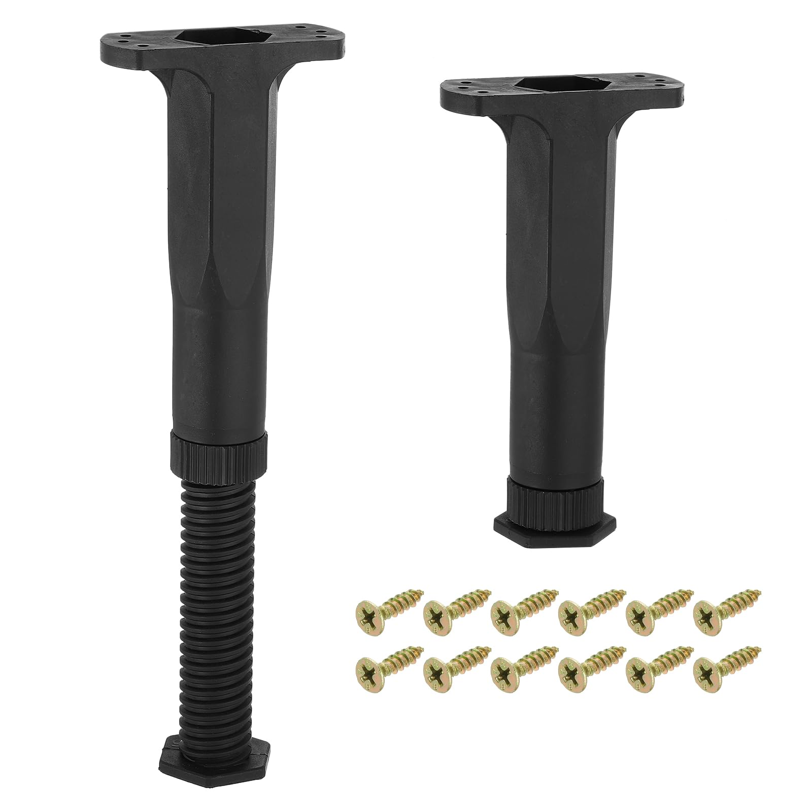 uxcell 2 Set 11.22 Inch Total Height Adjustable Metal Bed Frame Center Support Legs, Bed Frame Replacement Legs with Wide Base, Bed Sofa Furniture