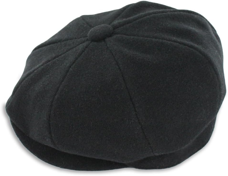 Belfry Groby Men’s Soft Wool Newsboy Cap in 4 Sizes and 5 Colors (Small, Black) - Image 2