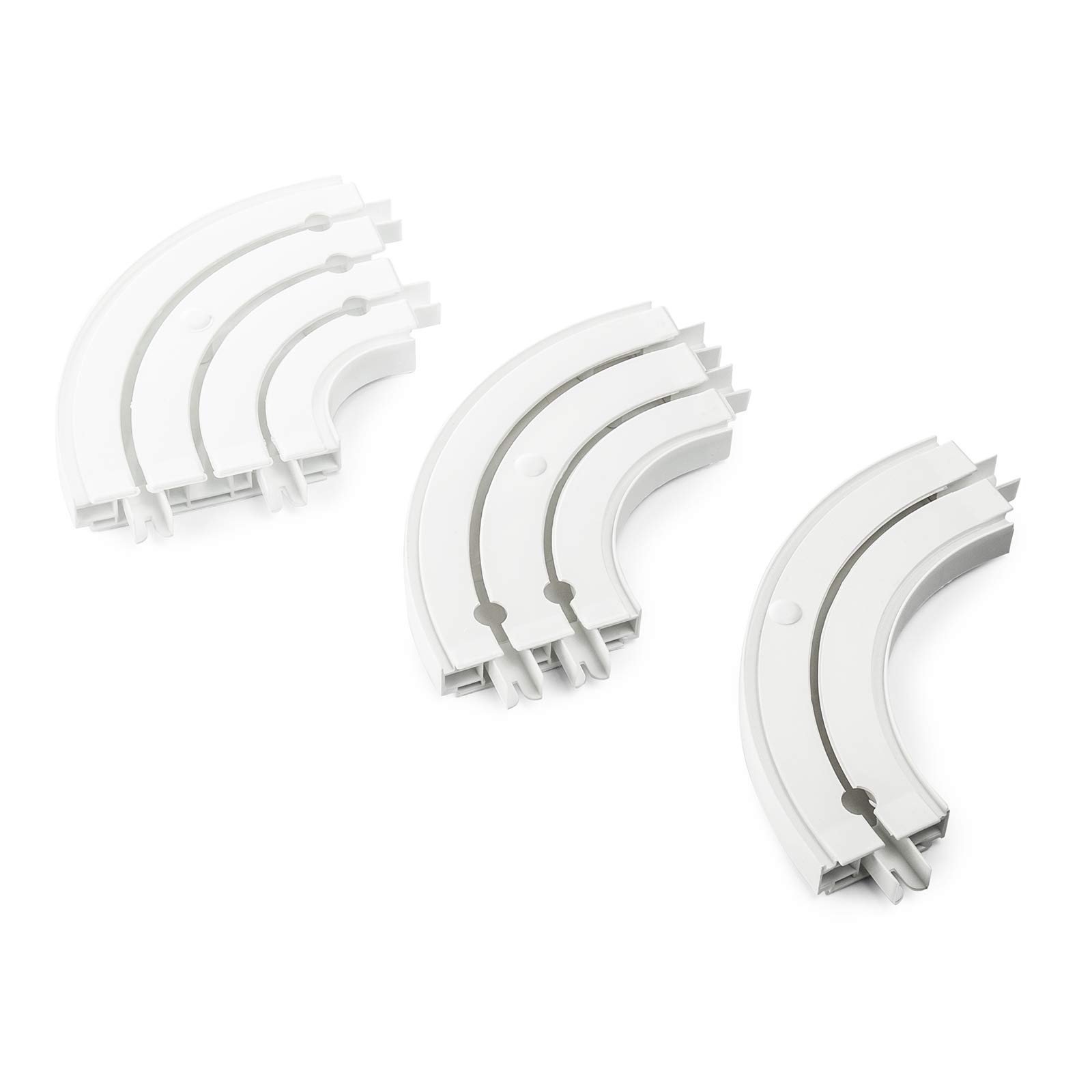 DQ-PP 500cm (2 x 150 cm + 2 x 100 cm + Verbinder) Gardinenschienen PVC 1 - läufig Innenlaufschienen Deckenschiene