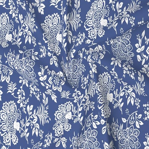 Image of MORADO Glace Cotton AC Comforter /Blanket /Quilt for Double Bed | Ultra Soft & Lightweight | All Season Reversible Comforter | Cozy Bedding for Home & Hotel | Size 90x100 Inches,Blue & Bale,Double
