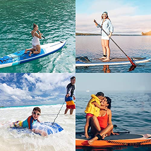Foto von Leash Sup Board, 7mm&10Ft Surfboard Leash, TPU Paddle Leash mit Fußschlaufe, sup Leine für Stand Up Paddle Board Surfboard
