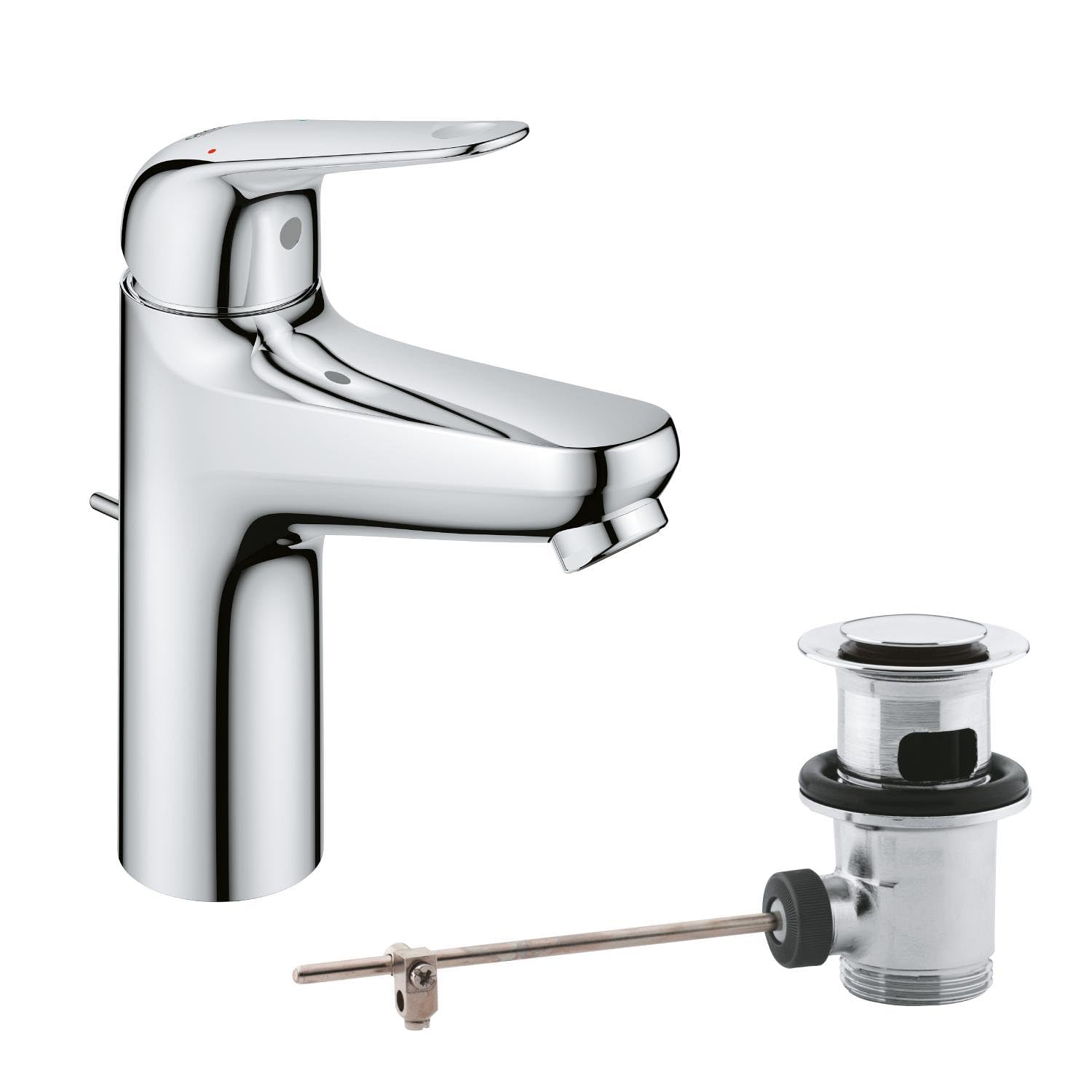 Mitigeur Lavabo GROHE Swift M avec vidage à tirette et économie d'eau chromé 24325001