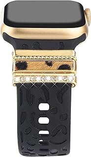 Next store Compatible with Apple Watch Bands 45mm 44mm 42mm 41mm 40mm 38mm Silicone Decorative Ring Accessories for iWatch Series 8/7/6/5/4/3/2/1 (No Band)