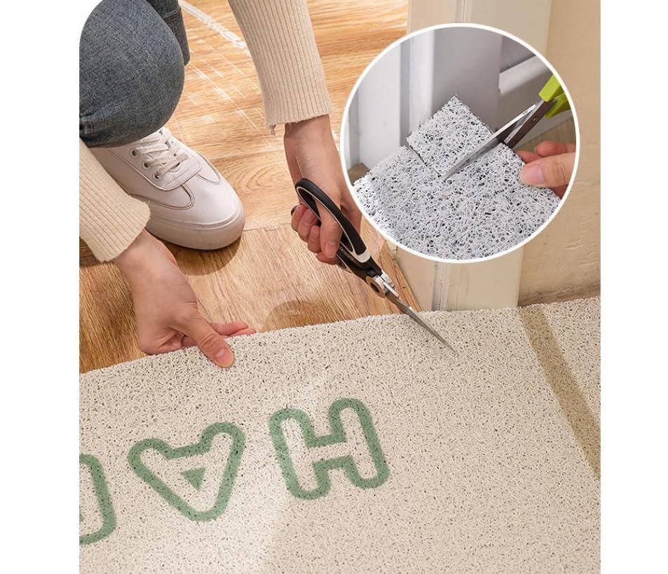 Fussmatte Aussen Farbdruck rutschfest Fußabstreifer Schmutzfänger Für Eingang, Haustür, Flur, Küche, PVC Schlafzimmer Waschbar