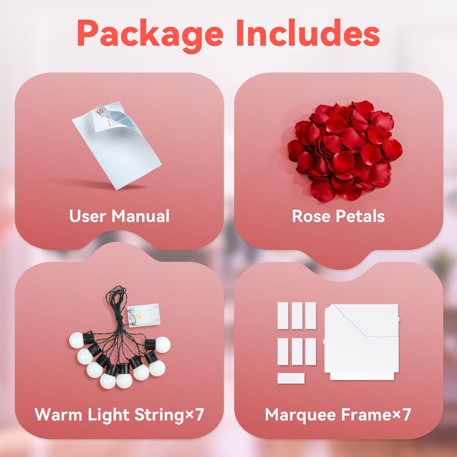 Letrero de letras iluminadas con texto en inglés "Marry Me" | Letras grandes para marquesina, letrero grande iluminado, propuesta de boda, decoración de fiesta con pétalos de rosa roja