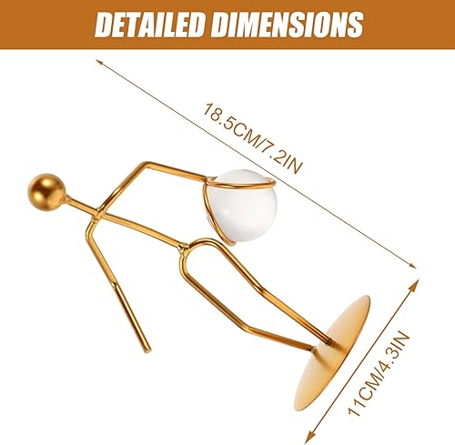 Miniatura 2 de DECHOUS Ornamentos Abstracto Baloncesto Escultura Escritorio Metal Arte Mesa Metal Arte Línea Metal Figura Metal Jugador de Baloncesto Estatuilla