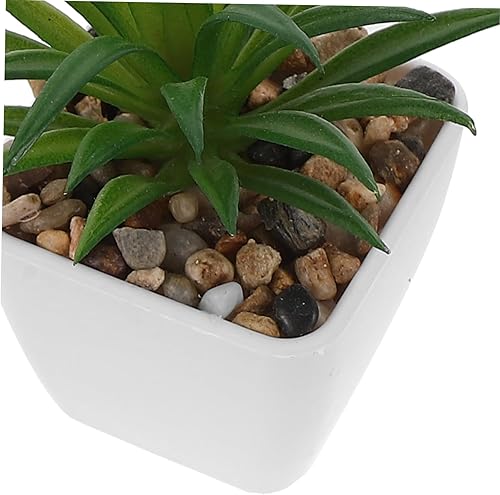 Miniatura 6 de IMIKEYA 4 piezas de bonsái simulado en miniatura en maceta, decoración de plantas decorativas en maceta, plantas artificiales en maceta, decoración