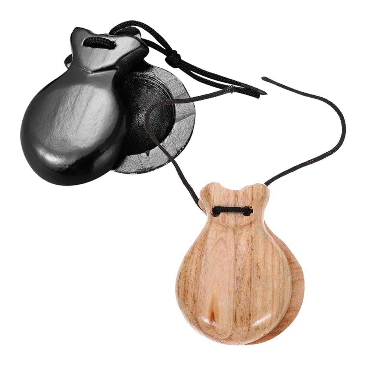 HEMOTON Real Wood Castanets Wooden Castanets for Adults Boys and Girls Handheld Percussion Instrument for Parties