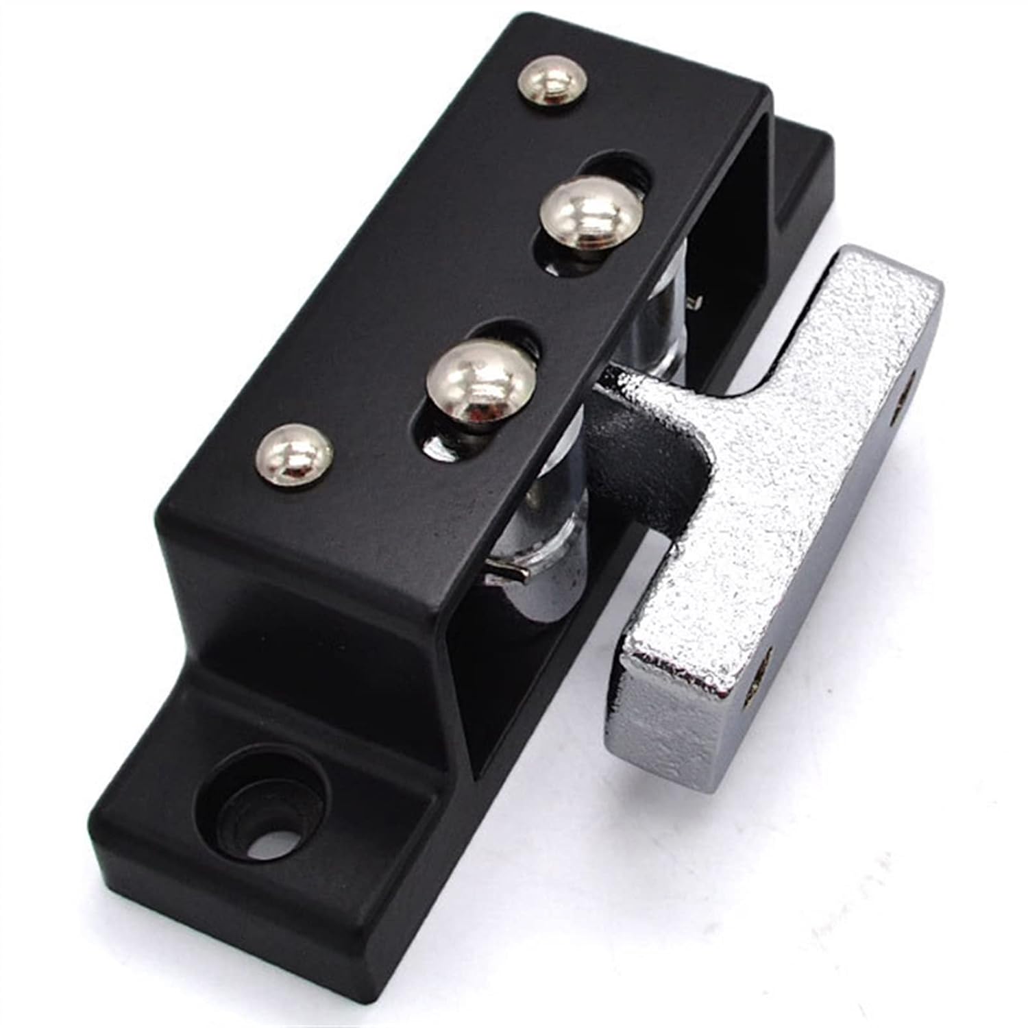 Black Touch-Type Lock Double Roller Catch Cupboard Cabinet Door Latch Home Kitchen Tools 1Pcs