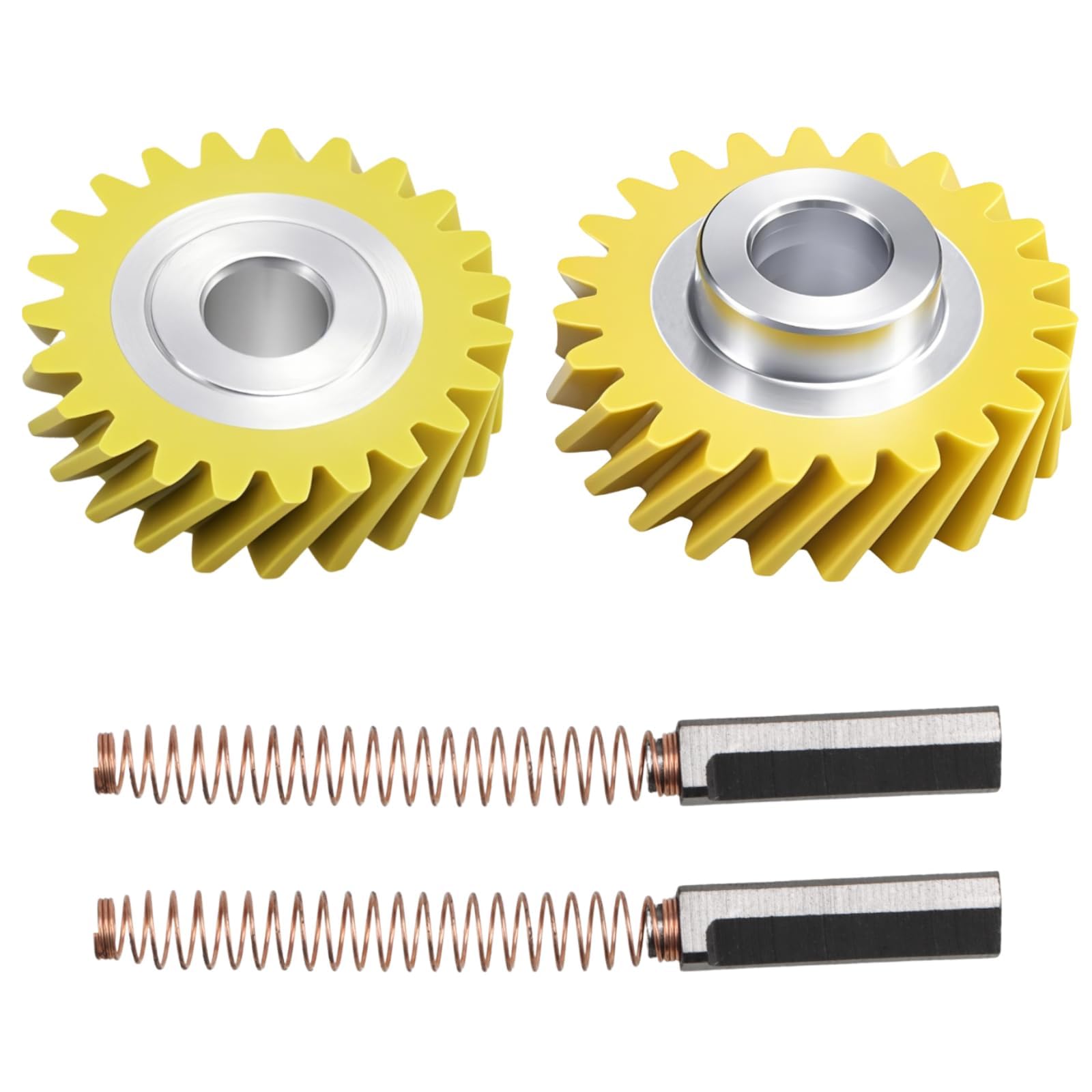 2 PCS Mixer Worm Gears &amp; 2 PCS Carbon Brushes Compatible with Whirlpool &amp; KitchenAid Mixers Replace #: W10112253, W10380496, 4162897, 4169830, WPW10112253, AP4295669