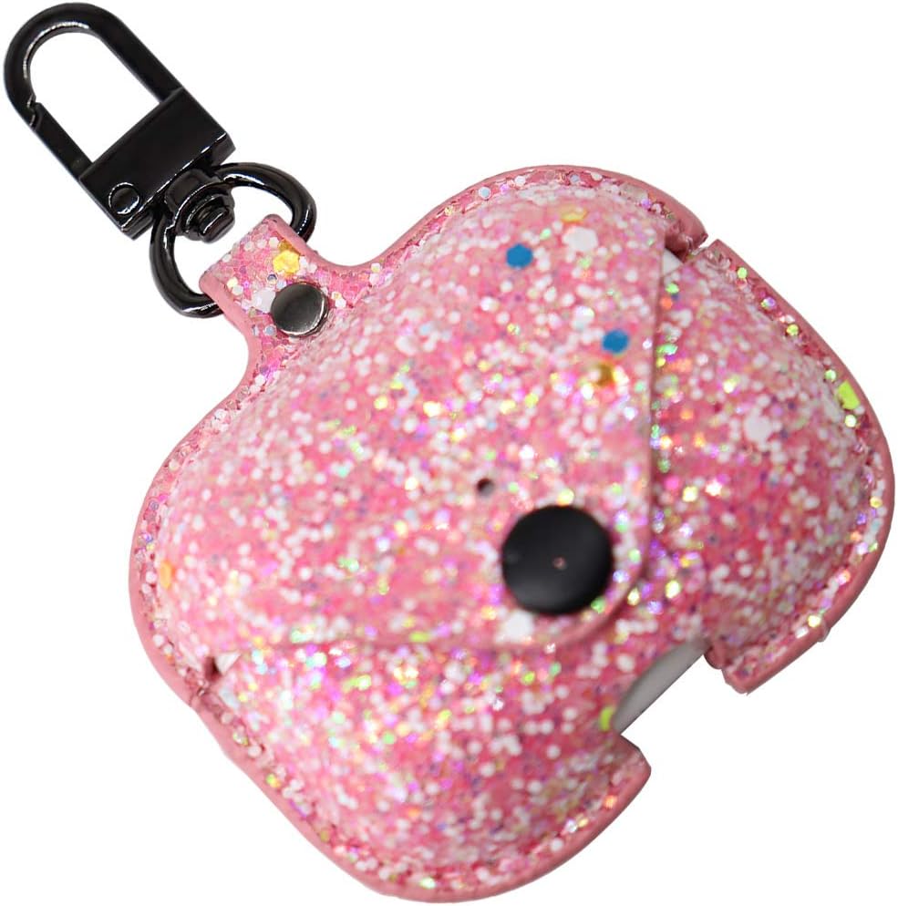 ONGHSD for Airpods Pro Carrying Case Cover Glitter with Sequins PU Leather Protective Case for Apple Airpod Pro Charging Case Girls Women Bling Skin Protector Pouch for Airpods 3rd Gen (Pink)