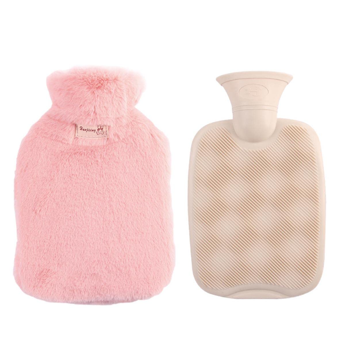 1000Ml / 2000Ml Bolsa de Agua Caliente de llenado de Agua Botellas de Invierno de Felpa Espesada PVC de Alta Densidad Cubierta de Calentamiento de Manos Envoltura Artículo para el hogar-1000ml