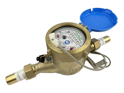 Miniatura 97 de DAE MJ-100 Medidor de agua potable sin plomo NSF61 de 1 pulgada, salida de pulso + acoplamientos, galones