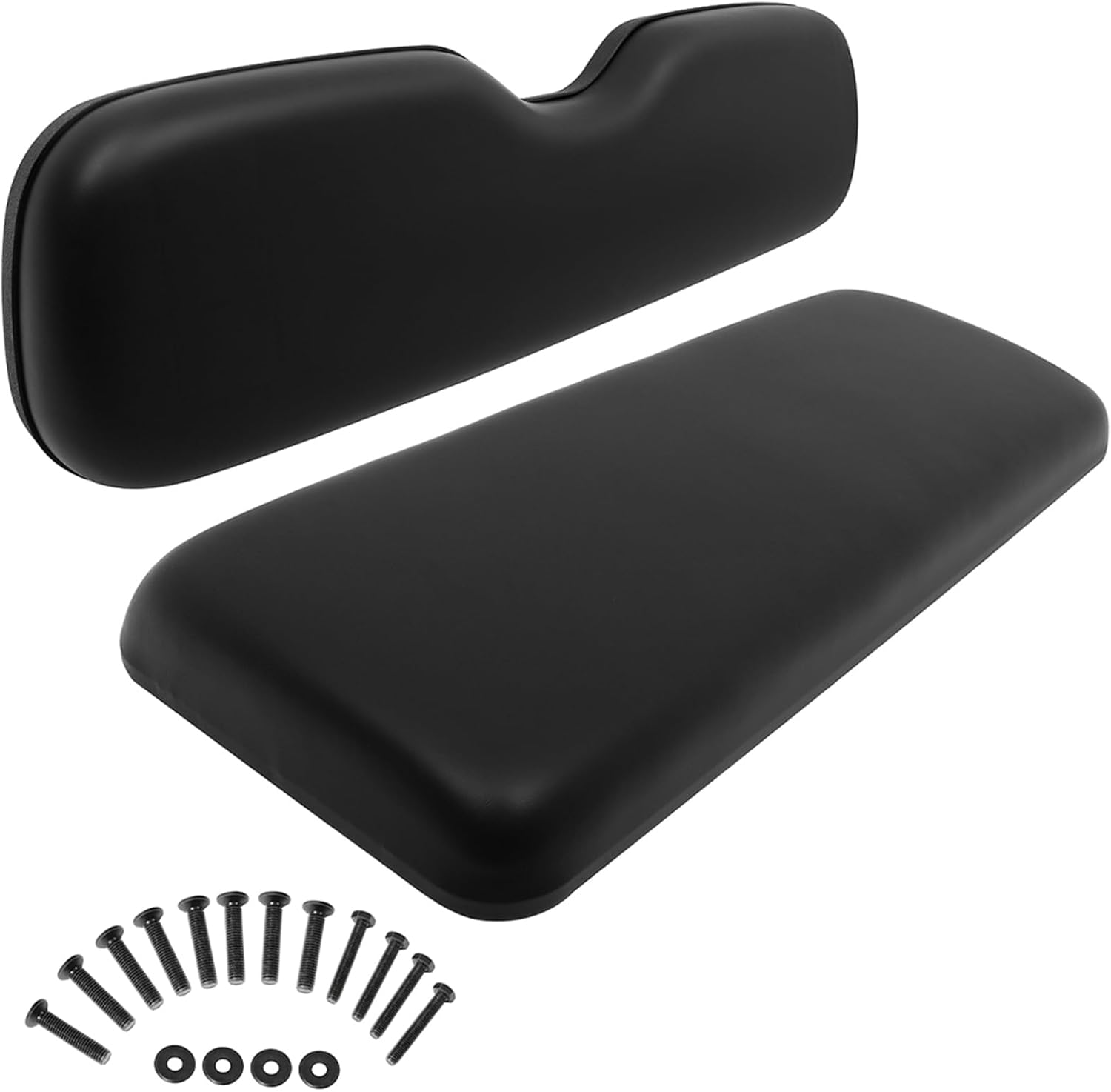 SCITOO Rear Replacement Cushions for Golf Cart Rear Seat, Golf Cart Cushion Back Seat for EZGO TXT RXV ST for ST Sport for Valor Models for Club Car, Black, Rear, 2 Piece Set