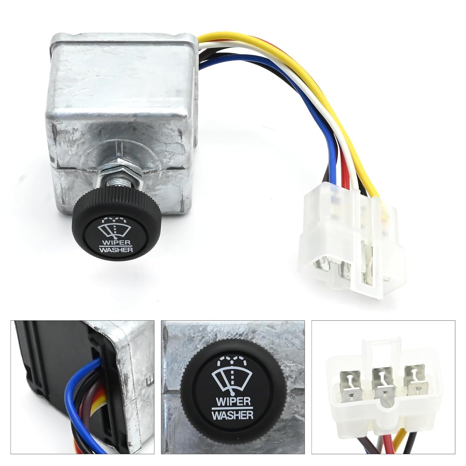 7560002 6-Pin Windshield Wiper Switch, Replacement for Automann Cole Hersee Paccar Tectran Kenworth, Replaces 19-1380, 577.59651, P271066