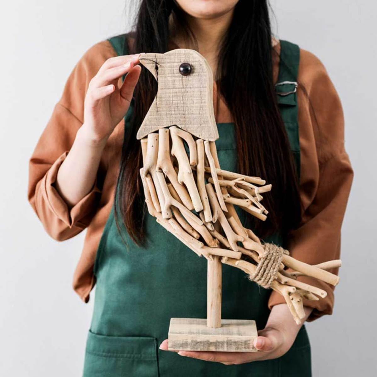 Decorazione in Legno a Forma di Volatile Ornamento Creativo per Casa e Scena Fotografica Artigianale Elegante e Raffinata