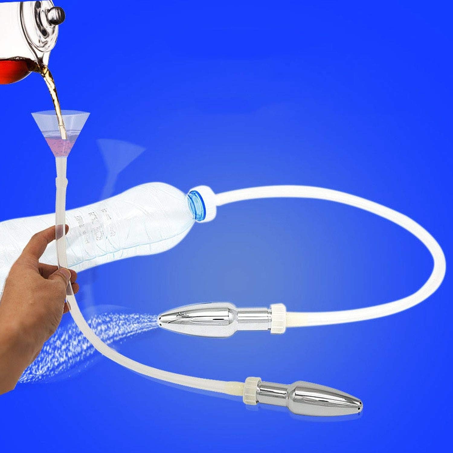 Novelty Toys Metal Douche Plug Enema Nozzle Clean Funnel