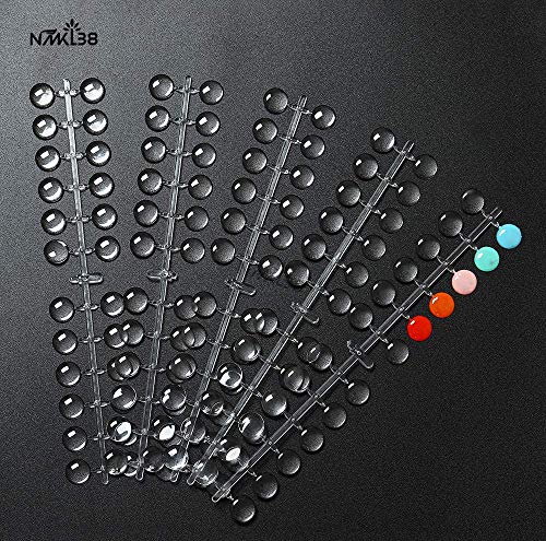 NMKL38 False Nail Tips Color Chart, 120 Tips/Pack Flat Back