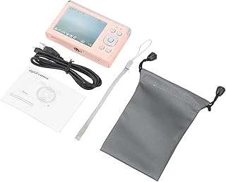 Câmera Digital 4K, Câmera Infantil de Foco Automático de 50MP Com Tela IPS HD de 2,88 Polegadas, Luz de Preenchimento LED, Orifício de Parafuso de 1/4 pol, Zoom de 16X, Câmera de (Rosa)