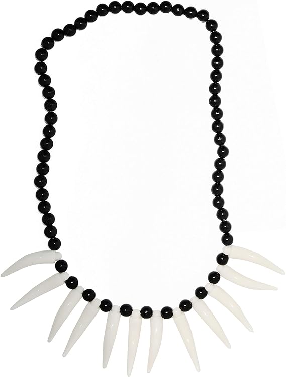 Skeleteen Caveman Bone Costume Necklace African Jungle