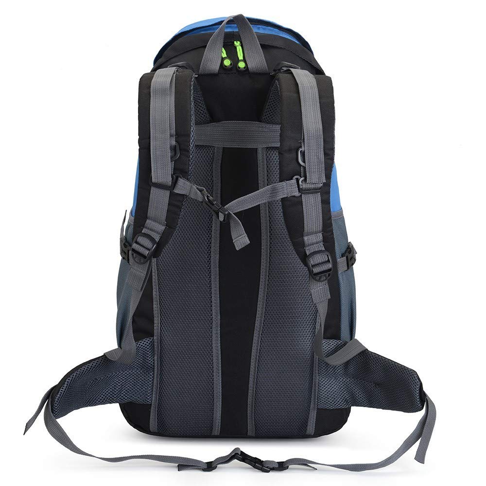 50L Mochila para Acampar Senderismo Bolsa de Trekking Impermeable Mochila de Viaje al Aire Libre Mochilas de Ciclismo Mochilas de montañismo (Azul Claro como Imagen)
