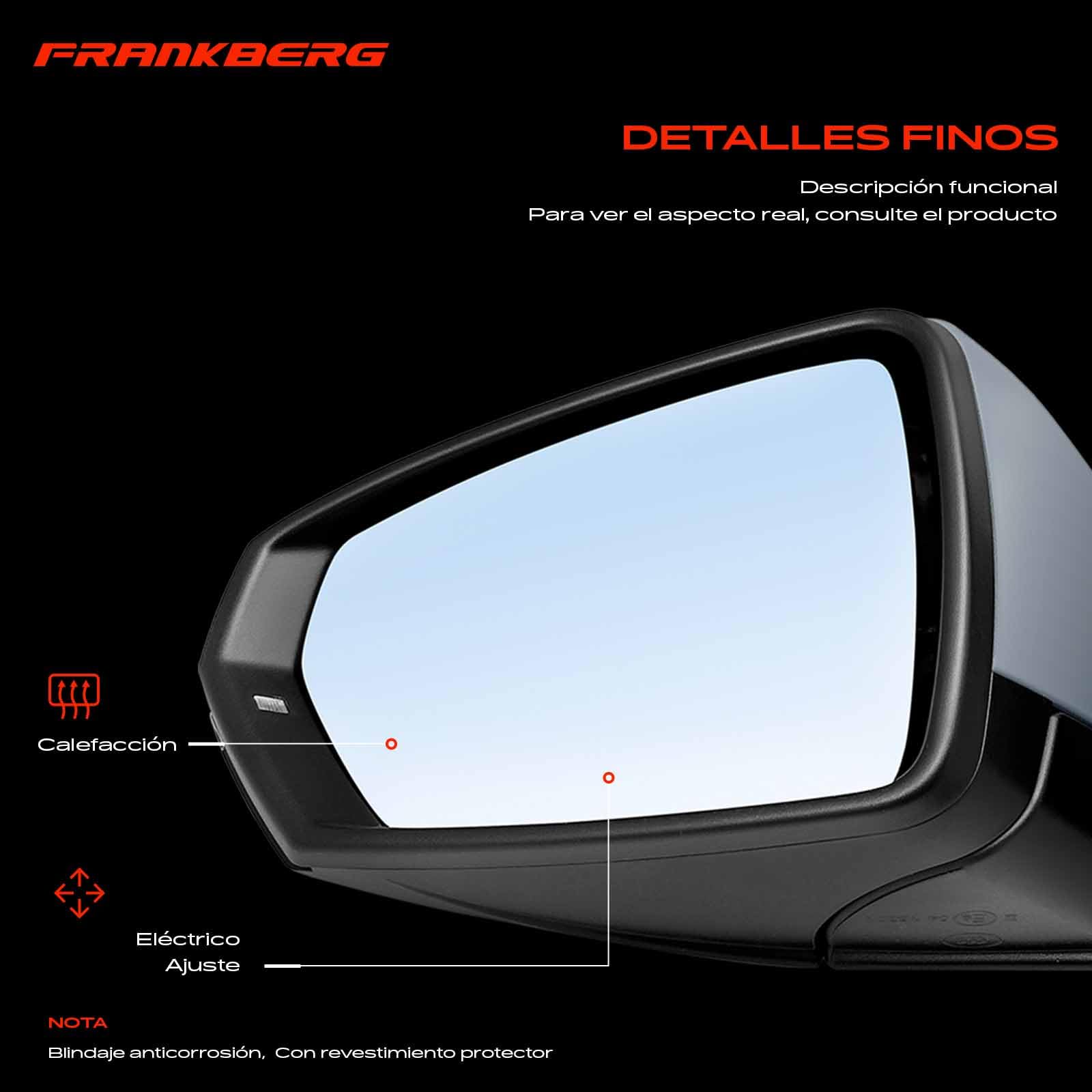Frankberg Espejo exterior eléctrico izquierdo de 6 Polos 2G0857521B