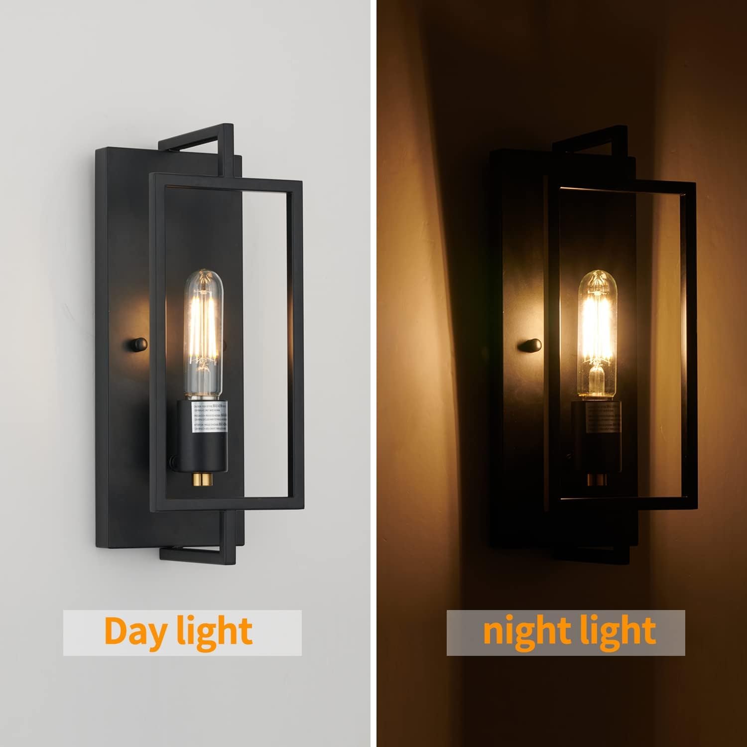 1-Light Wall Sconce,Metal Wall Sconce Light Fixtures, E26 Ceramic Base,Modern Indoor Lighting Hardwired【Bulb Included】