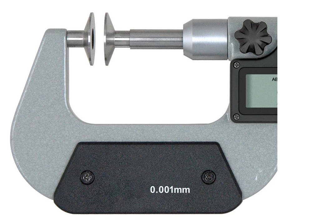 CNC QUALITÄT Digital Bügelmessschraube Messbereich 0-25 mm - mit Messflächen Ø 20 mm