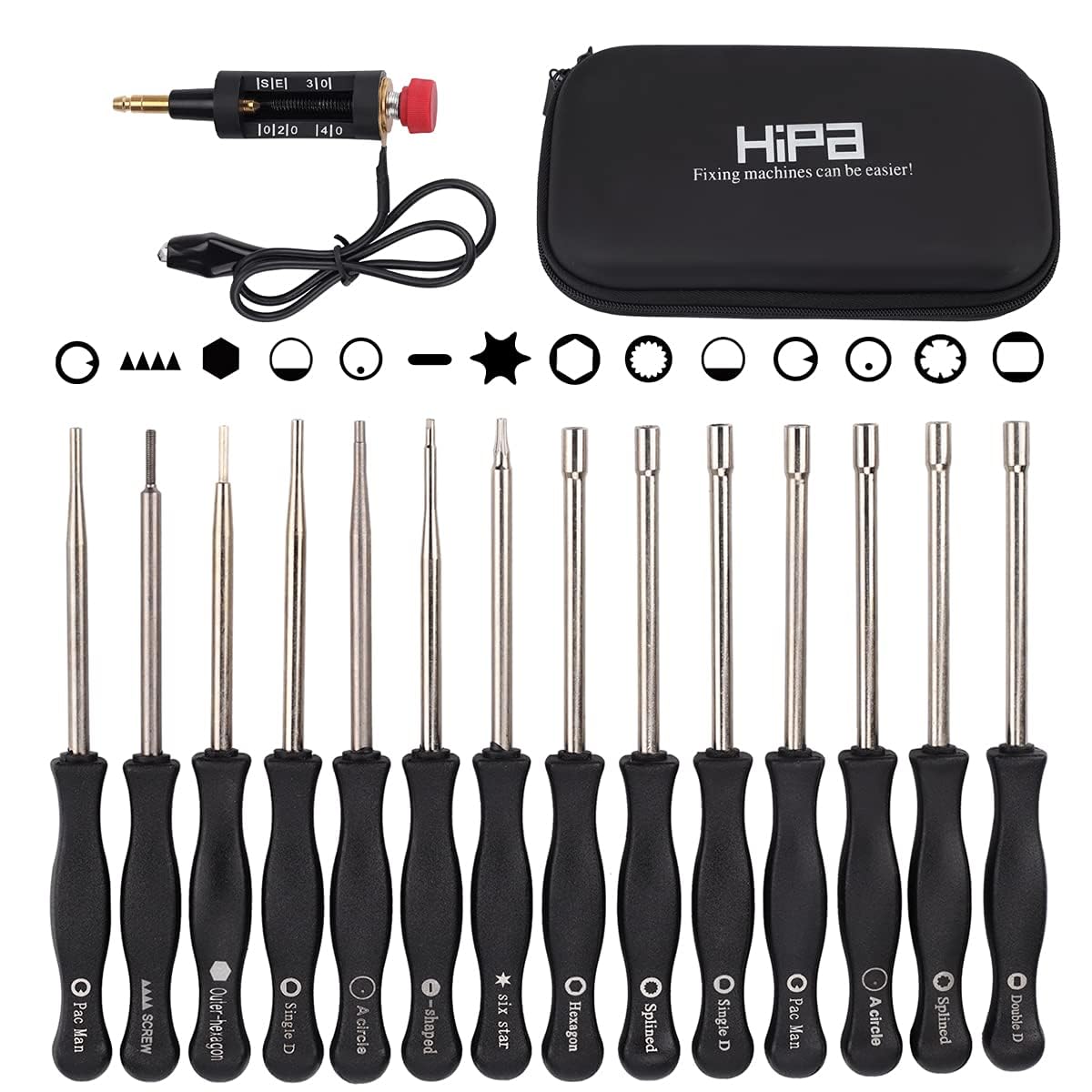 Hipa Pack-of-14 Carburetor Adjustment Tool Ignition Coil Spark Tester for 2-Cycle Small Engine Compatible with Poulan STIHL Echo Ryobi Troy Bilt Trimmer Leaf Blower Weedeater Chainsaw Global Recycled Standard Global Recycled Standard Global Recycled Standard