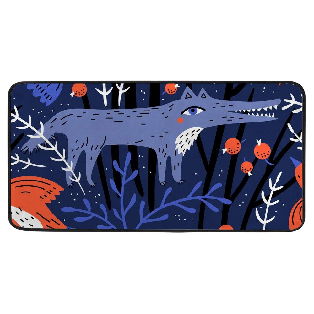 Tapis de cuisine antidérapant lune pour éviter les glissades et les maux de dos