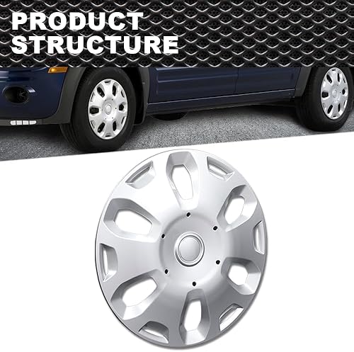 Miniatura 7 de CNNELL 1 tapacubos de 15 pulgadas para llanta completa compatible con Ford Transit Connect Van 2010-2013 9T1Z1130A, 9T161130AA, 1 unidad