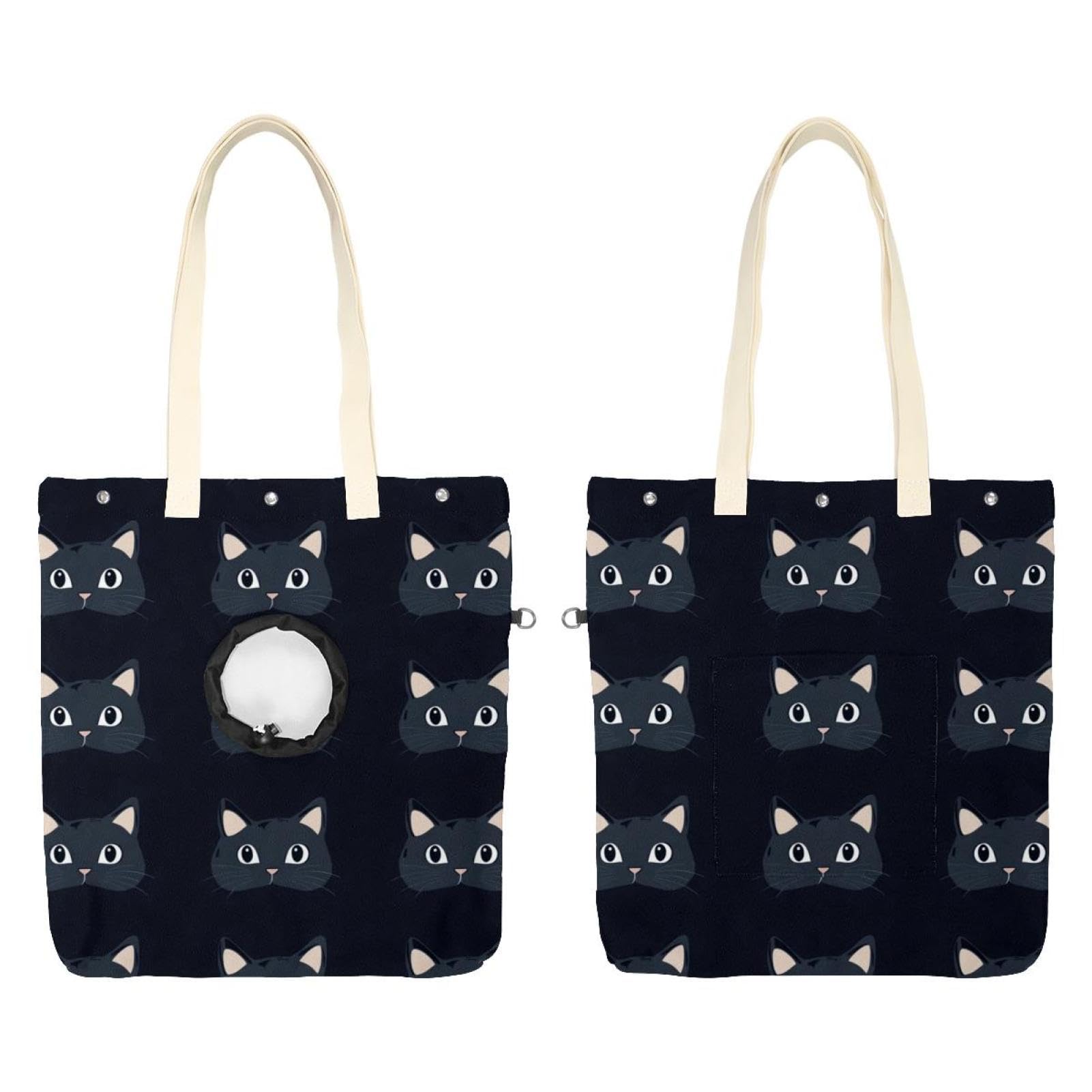 Sac de transport à bandoulière en toile pour chat et chiot portable