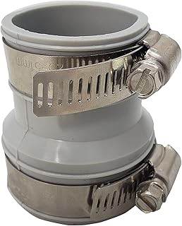 Metpure Acoplamiento de conexión de drenaje 1-1/2 pulgadas CI&PL x 1-1/2 pulgadas tubular 1-1/4 pulgadas CI&PL