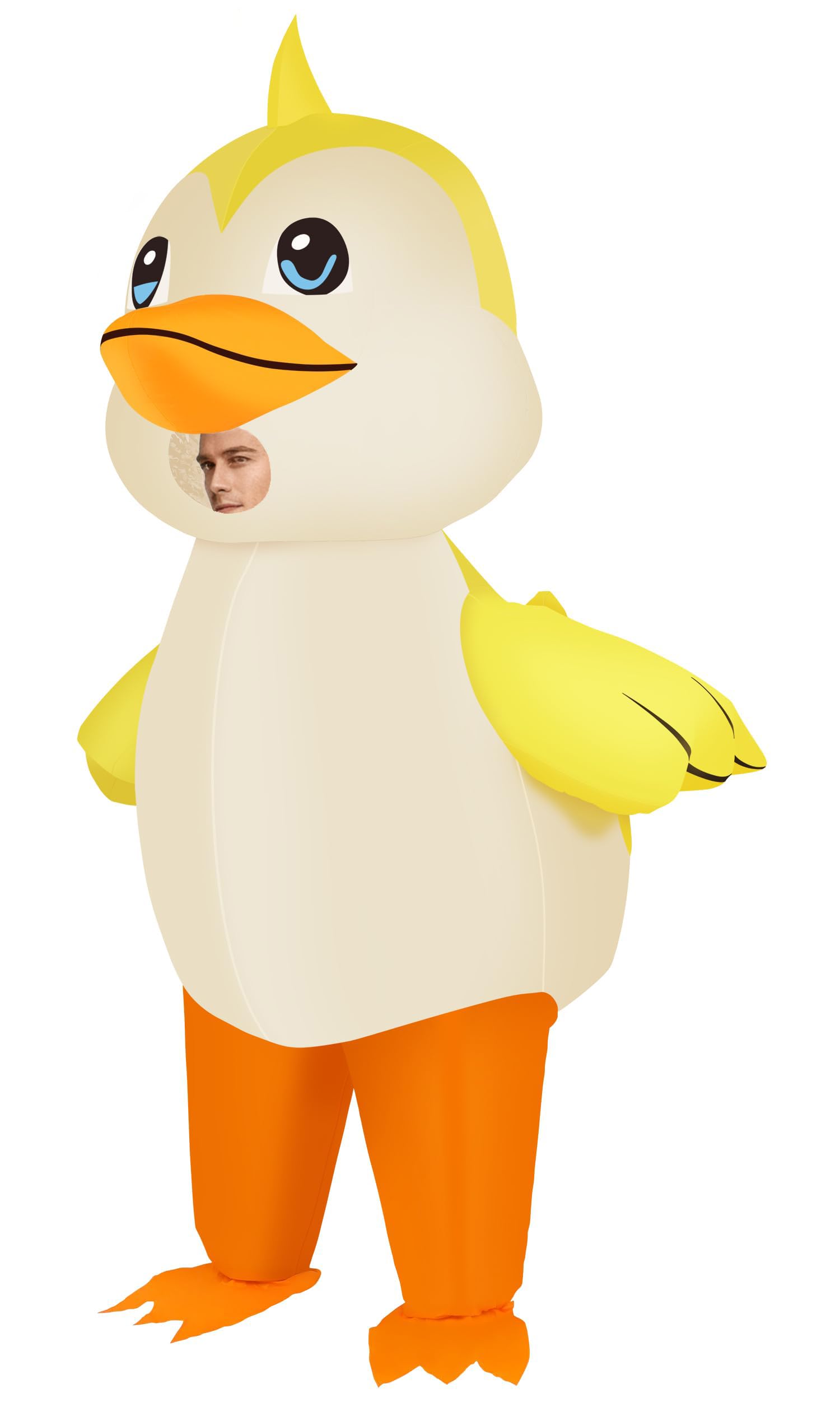 RHYTHMARTS Disfraz inflable de pato inflable para Halloween, disfraz de pato inflable para adultos