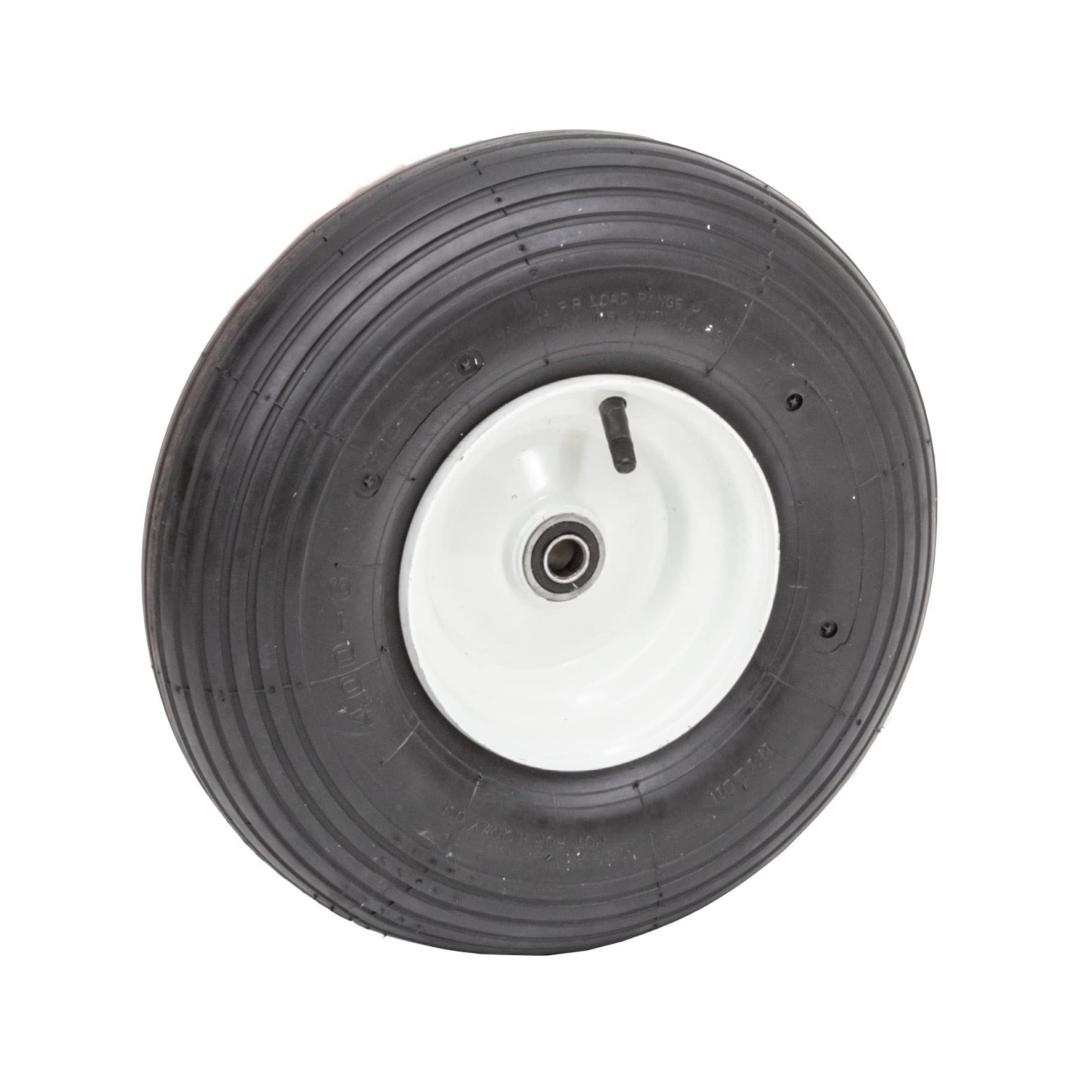 Pneumatic Replacement Wheel | 13.6" Tire for Wagon, Nursery Cart, Wheelbarrow | 4.00-6 Wheel Size | Hub/Bearing Size Options