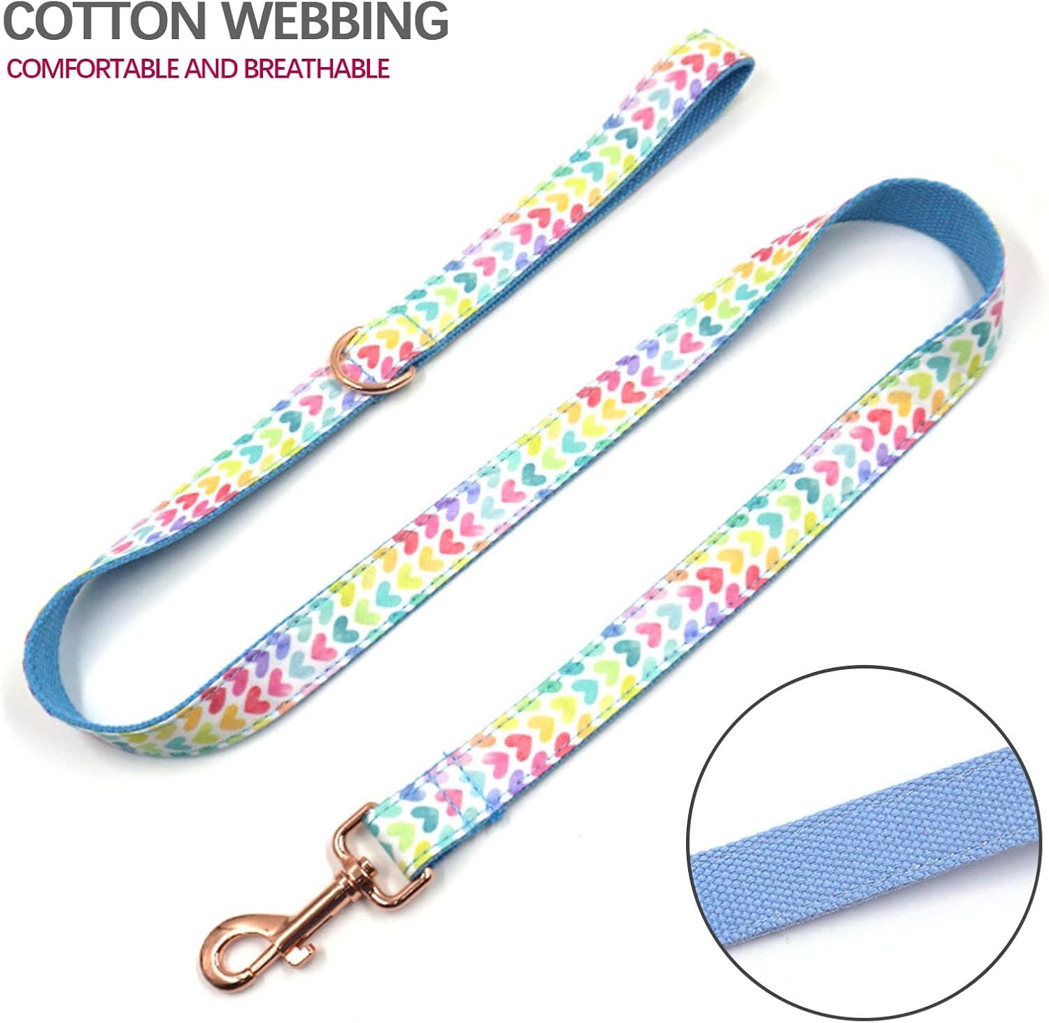 Collar para Mascotas, Collar de Perro Ajustable Personalizado for Perros medianos y Grandes. Bonito Collar for Cachorros, Tanto for niños como for niñas(Blue,L)