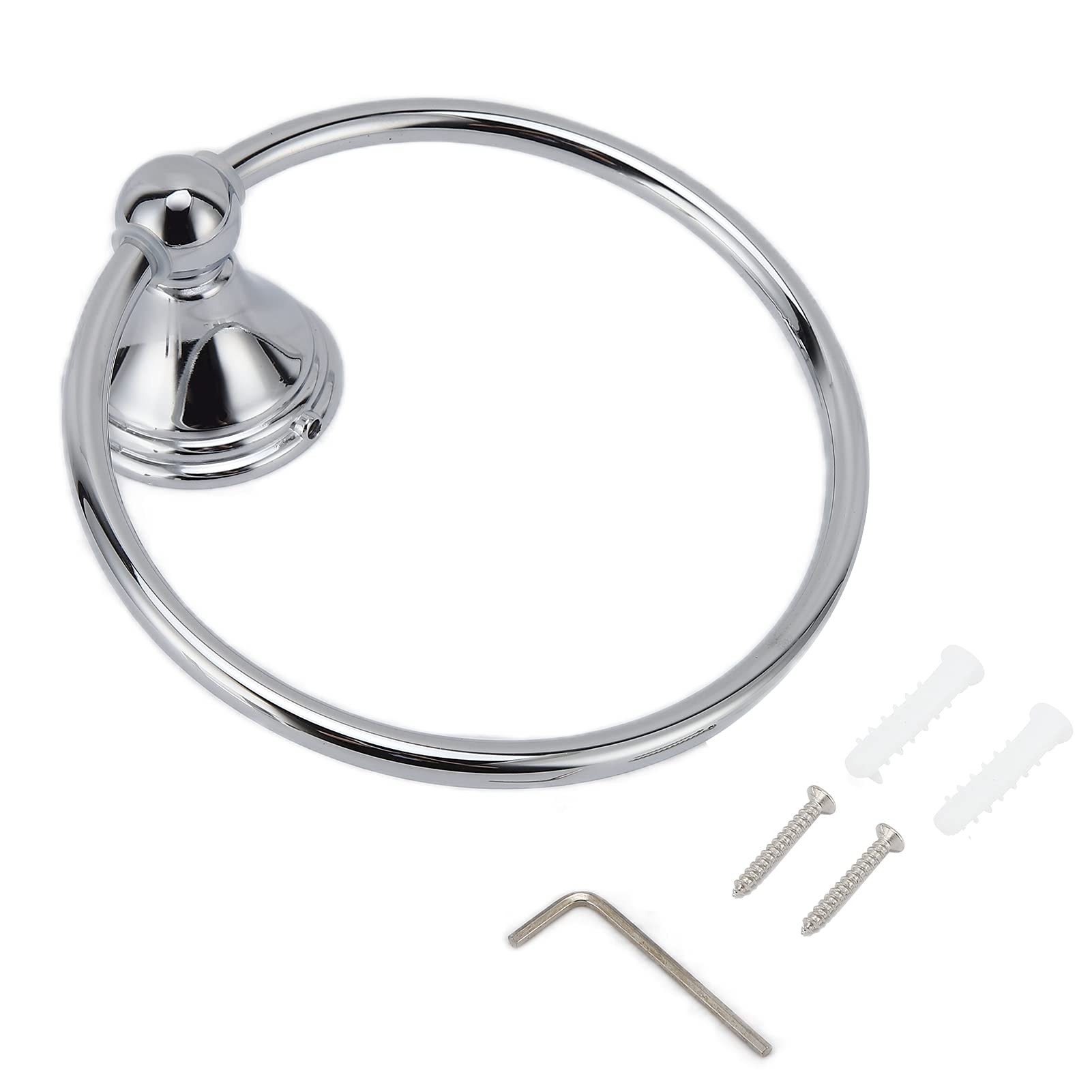 Anneau Porte-Serviettes en Acier Inoxydable, Support Mural de Rétro pour Salle de Bain, Cuisine, Chambre à Coucher (893 Anneau Porte-Serviettes chromé)