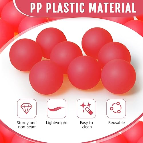Vista 17 de Hanaive Paquete de 100 pelotas de tenis de mesa multicolor de 1.575 pulgadas, bolas de plástico lavables a granel, juego pequeño para juegos de Negro