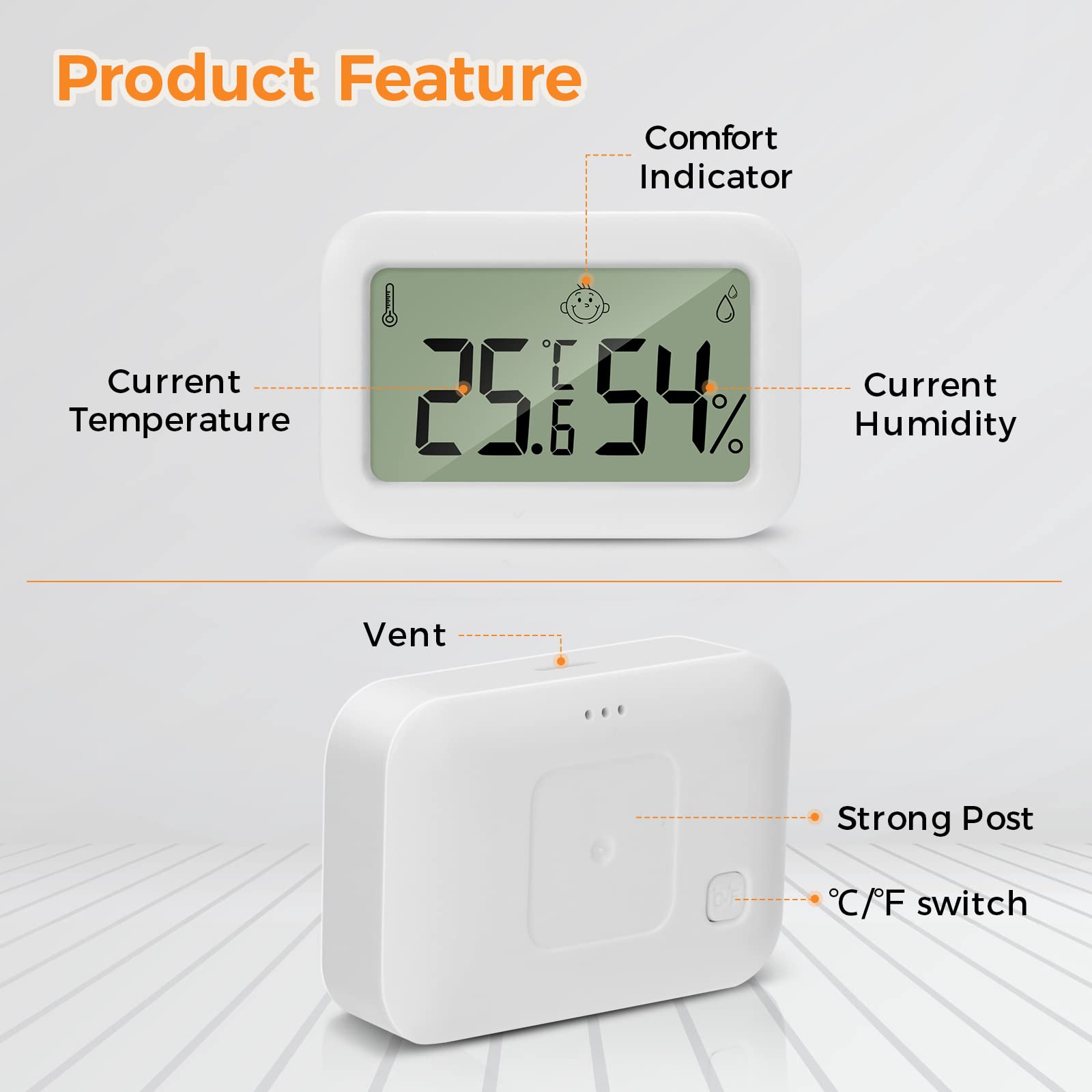 Mini Digital Thermometer Hygrometer Innen, 3 Stück Produktbild-Vorschau 8
