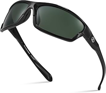 Polarized Wrap Around Sport Sunglasses for Men Women TR90 Frame