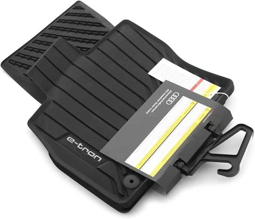 Audi 8V1061221A041 Floor Mats All-Weather Floor Mats Front 2 x Rubber Mats Black with e-tron Lettering