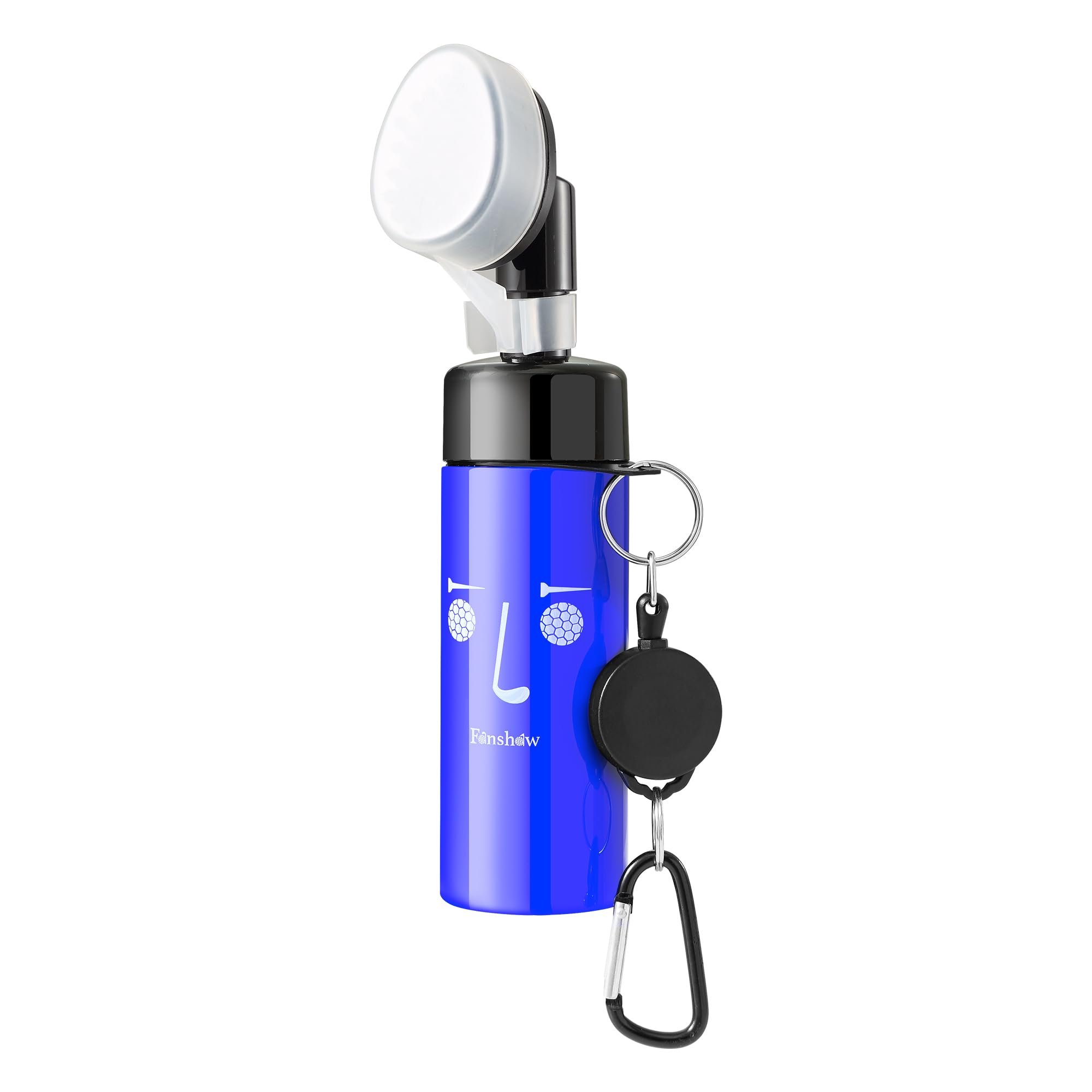 Fanshaw Blur Golf Club Cleaner with Water Bottle - Portable Brush System with Retractable Lanyard &amp; Easy Clip, On-The-Go Club Cleaning Tool for Golf Bag &amp; Belt Loop