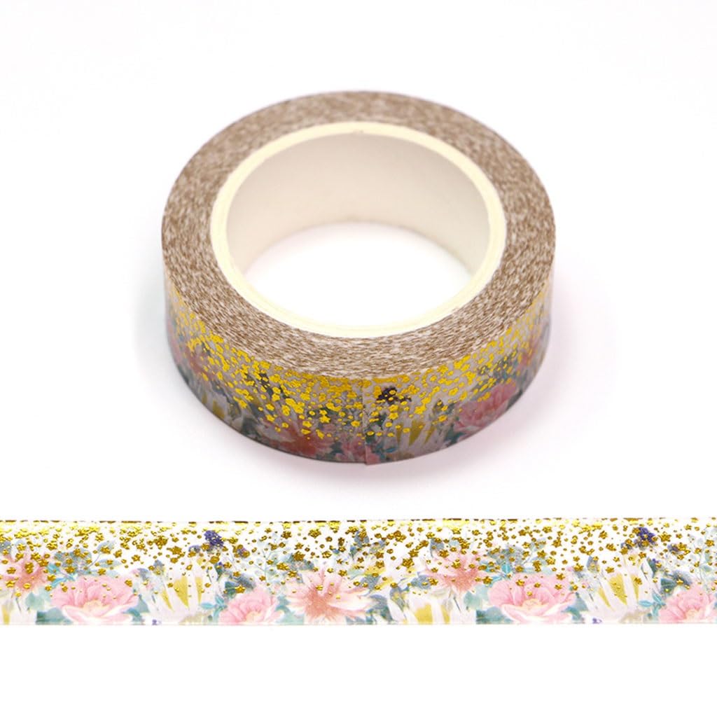 Decorative Gold Foil Dots Washi Tapes DIY Stickers Scrapbooking Planner Masking Tape